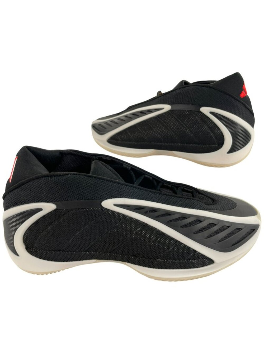 Adidas Anthony Edwards 2 Basketball Shoes Black/White/Red Men's Sz 13 Wmn's 14